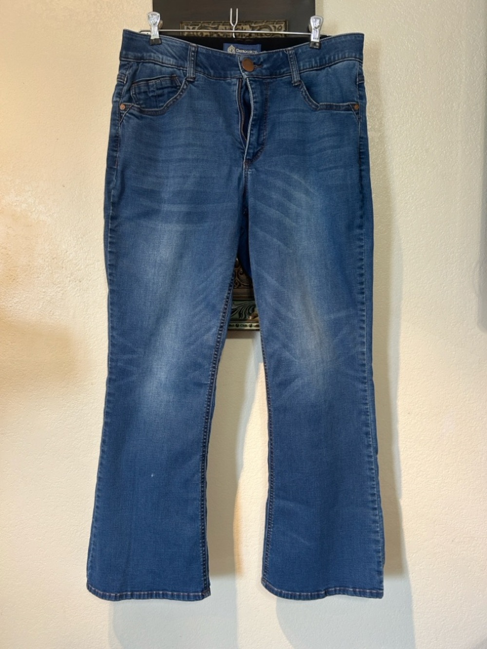 Democracy Women's Blue Mid-Rise Bootcut Jeans